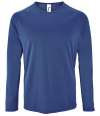 02071 Sporty Long Sleeve Performance T Shirt Royal Blue colour image